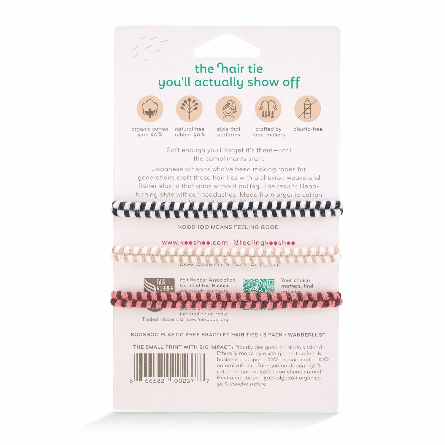 KOOSHOO Bracelet Hair Ties - Wanderlust - 3ct