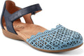 Earth Women's Bronnie Round Toe Casual Slip On Flat Shoes Blue 8M