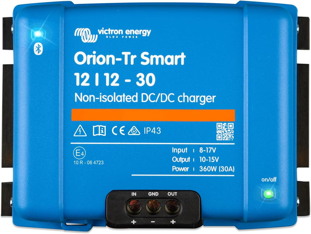 Victron Energy Orion-Tr Smart DC to DC Charger (Bluetooth) 12/12V 30A 360W | Battery Charger for Dual Battery Systems - Non-Isolated