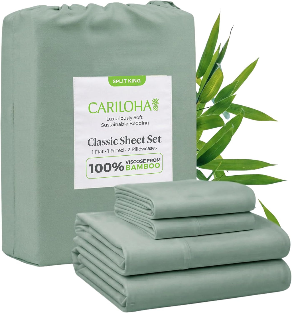 Cariloha Classic Bamboo Viscose Sheet Set - Tahitian Breeze - Split King