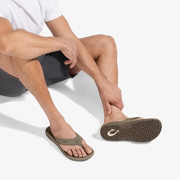 OluKai Ohana Men's Sandals, Water Resistant Flip Flops with Arch Support (Size : 10)