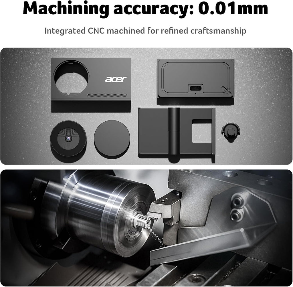 Acer 4K Webcam for PC/Mac with All-Metal Unibody Sculpted, Sony 1/2" Sensor, PDAF, 2 Noise Reduction Mics , Streaming Camera
