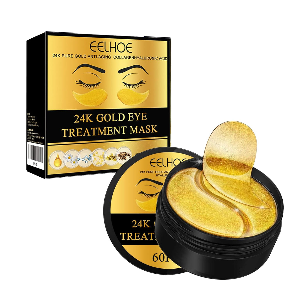 Eelhoe 24K Gold Eye Treatment Mask - 60 pieces