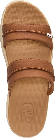 HEYDUDE Women's Austin Slide Classic - Platform Sandal in Cognac - 7