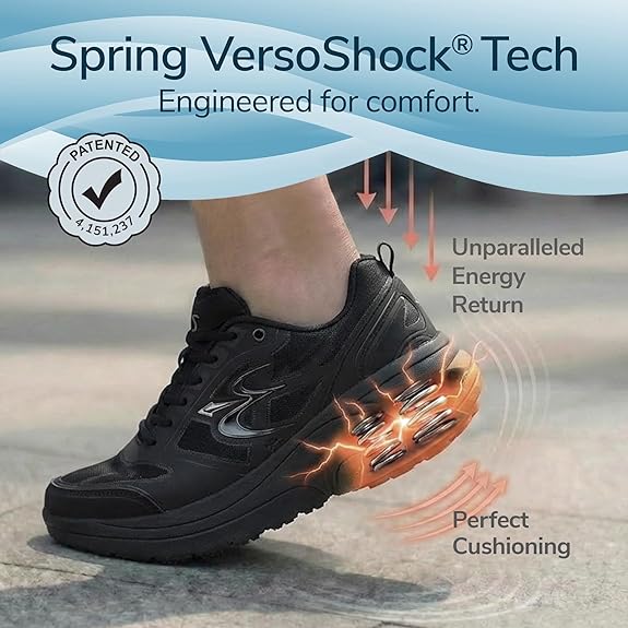 g-defy ION Walking Shoes for Women | Comfortable Orthopedic Shoes for Standing All Day | Slip Resistant for Work | Patented VersoShock Technology