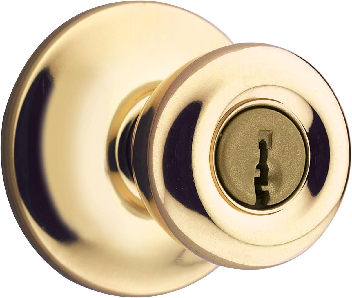 Kwikset 400T-3 Tylo Keyed Entry Knobset Polished Brass