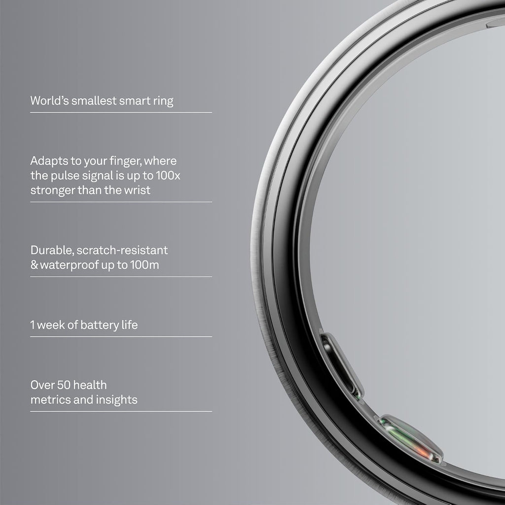 Oura Ring 5 - Silver - Size 6 - World’s Smallest Smart Ring