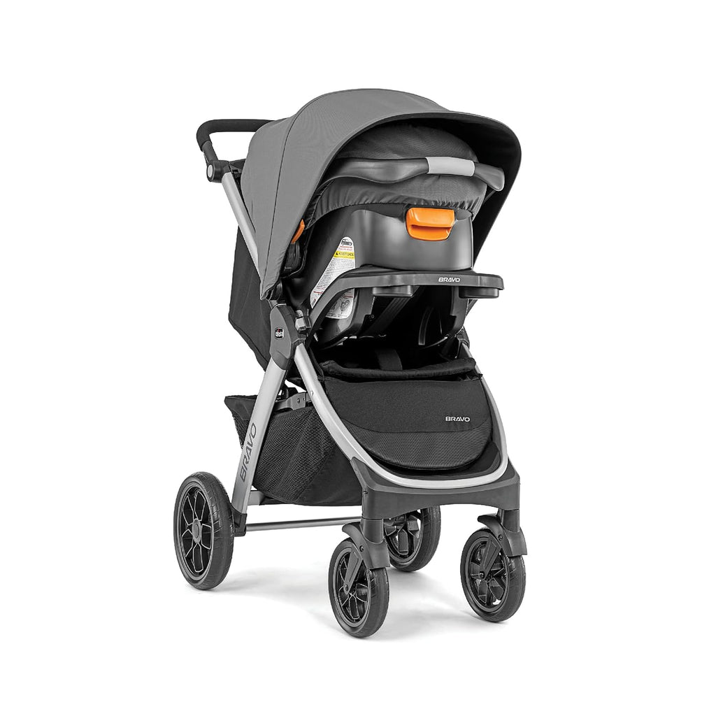 Chicco Bravo 3-in-1 Travel System, Quick-Fold Stroller with Car Seat