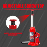 Jack Boss Bottle Jack 4-Ton (8,800 LBs) Welded Hydraulic Car Jack Red (NEW, OPEN BOX)