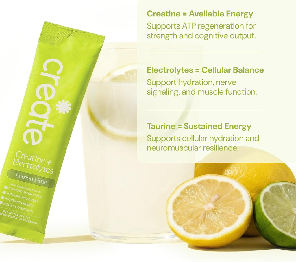CREATE Creatine and Electrolytes - Lemon Lime - 30 Sticks