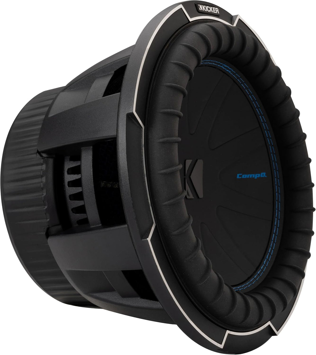 KICKER CompQ 10"(25cm) Subwoofer, 51CWQ104, DVC 4-ohm, 800 Watts RMS, 1600 Watts Peak, Forced-Air Cooling, Increased Power Handling, Car, Truck, SUV, UTV