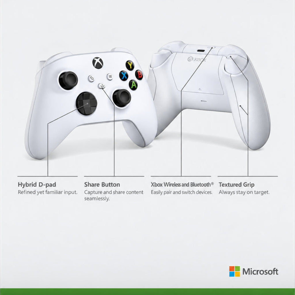 XBOX - Wireless Gaming Controller - Robot White