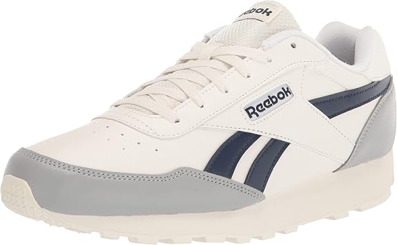 Reebok Rewind Run Sneaker - Chalk/Vector Navy/Pure Grey - Size 9.5 (Men)