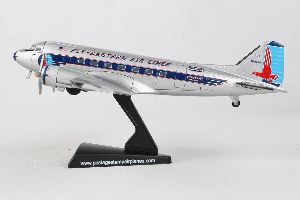 Daron Postage Stamp Eastern DC-3 1/144, Silver Ages 14+