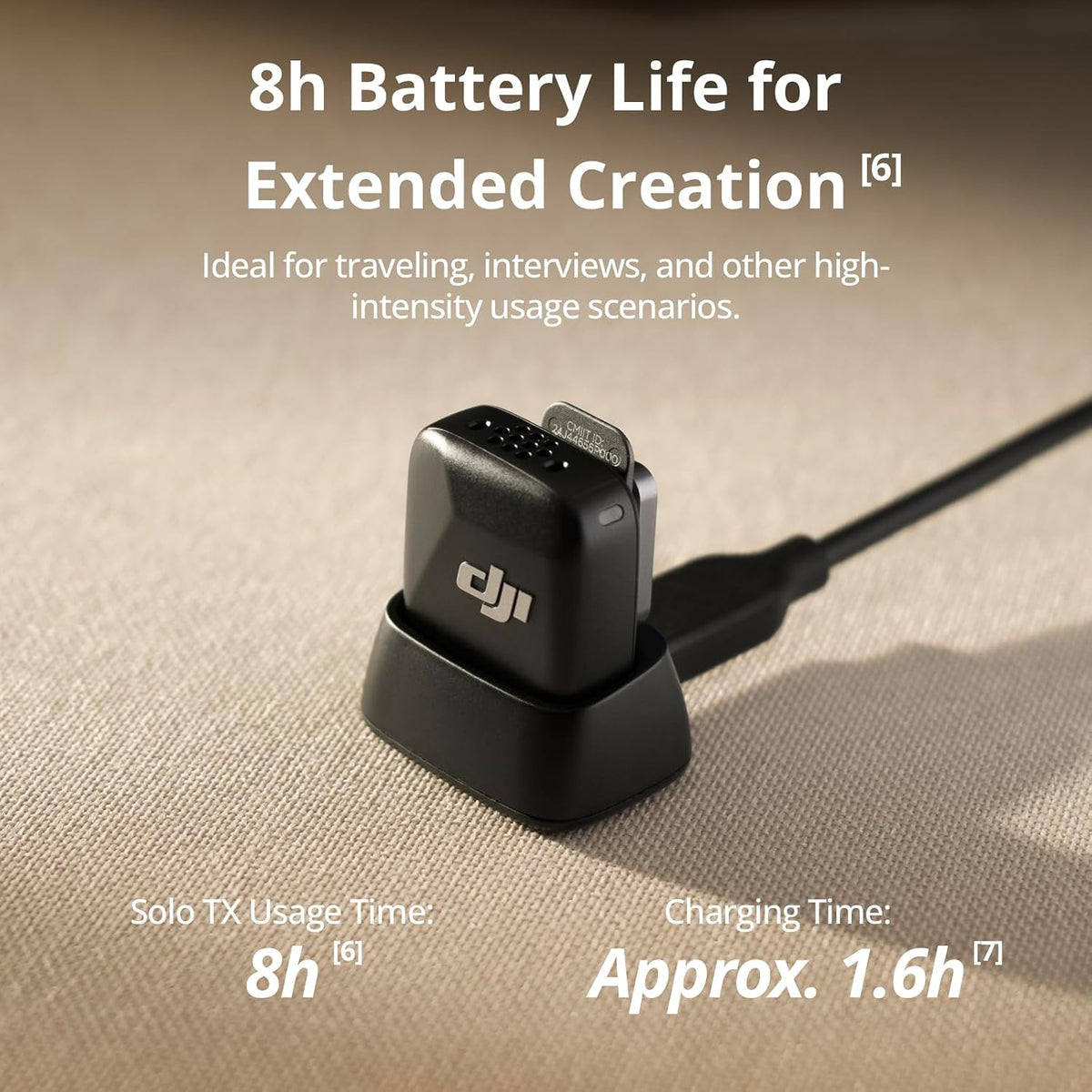DJI Mic Mini Transmitter (Infinity Black), Ultralight, Detail-Rich Audio