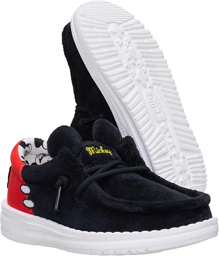 HEYDUDE Unisex Wally Funk Toddler Mickey Mouse - Black/Red - 6C