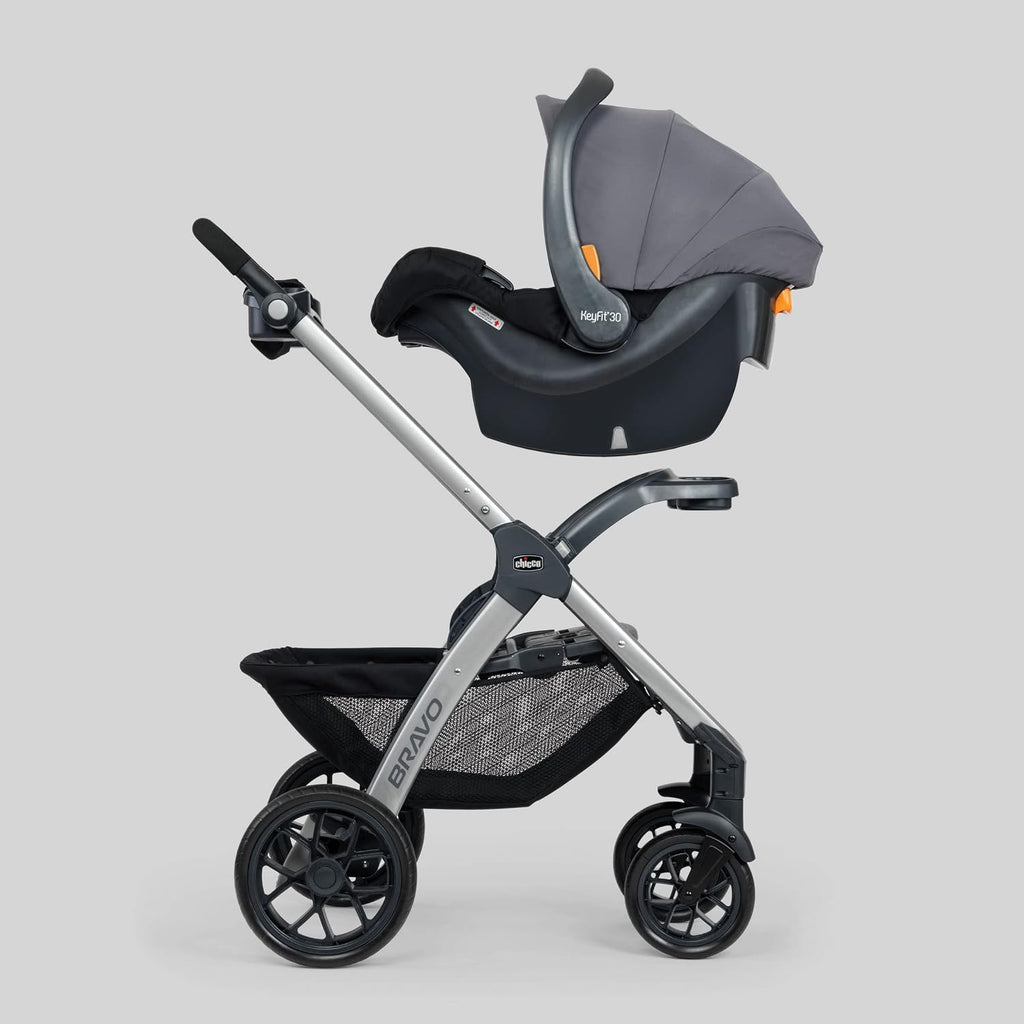 Chicco Bravo 3-in-1 Travel System, Quick-Fold Stroller with Car Seat