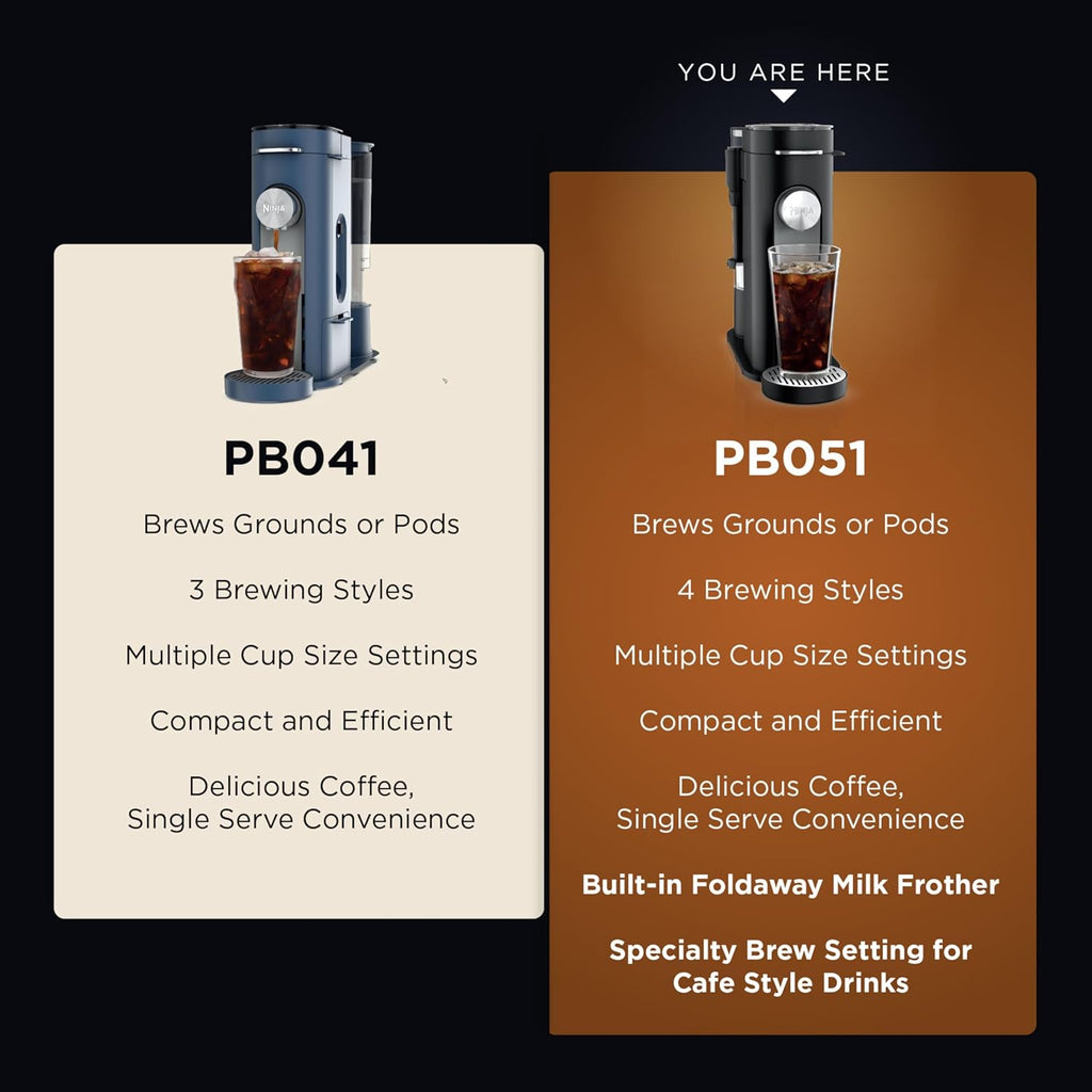 Ninja Single Serve Coffee Maker - Combo Machine, K-Cup Pods and Grounds