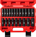 WIILDIS 21 Pieces 3/8" Drive Deep Impact Socket Set