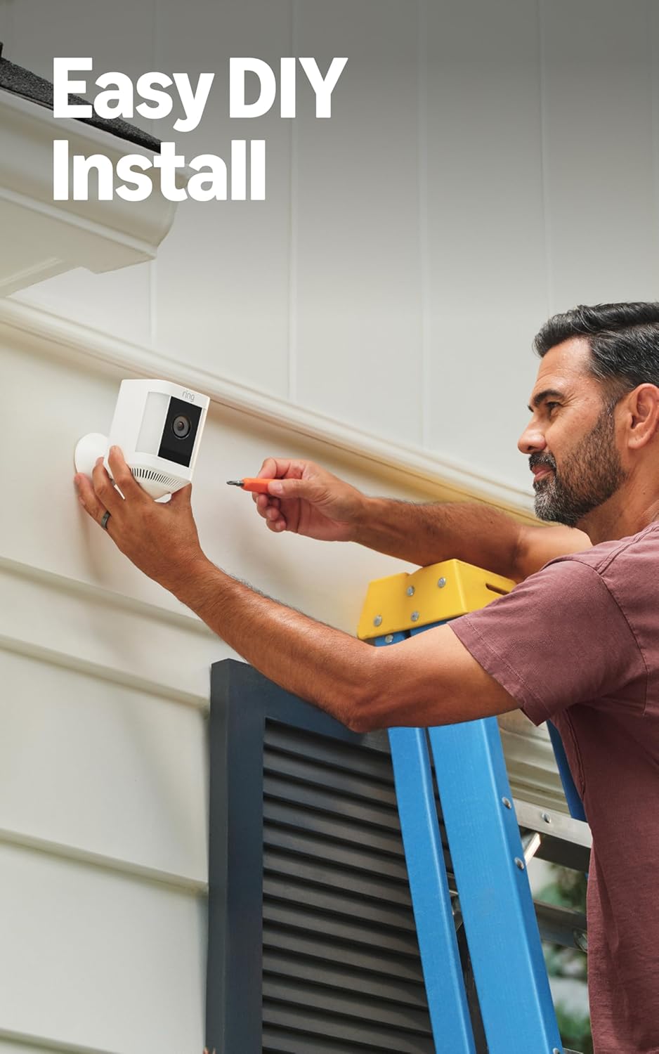 Ring Spotlight Cam Plus, Battery, Home or business security with HD video - White