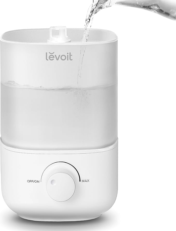 LEVOIT Top Fill Humidifiers for Bedroom, 2.5L Tank for Large Room, Easy to Fill & Clean