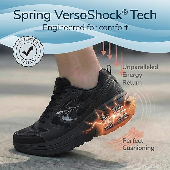 g-defy ION Walking Shoes for Men | Comfortable Orthopedic Shoes for Standing All Day | Slip Resistant for Work | Patented VersoShock Technology Size: 10.5