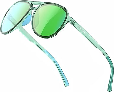 Lasiyanor Lightweight TAC Polarized Tinted Classic Vintage Retro 70s Sunglasses, (NEW, OPEN BOX),