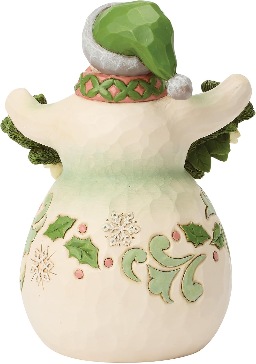 Jim Shore-Opal & Moss Snowman Poinsettia "Frosted and Festive"