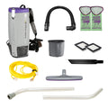 ProTeam Super Coach Pro 10 Backpack Vacuum Commercial with 2 Piece Wand Tool Kit