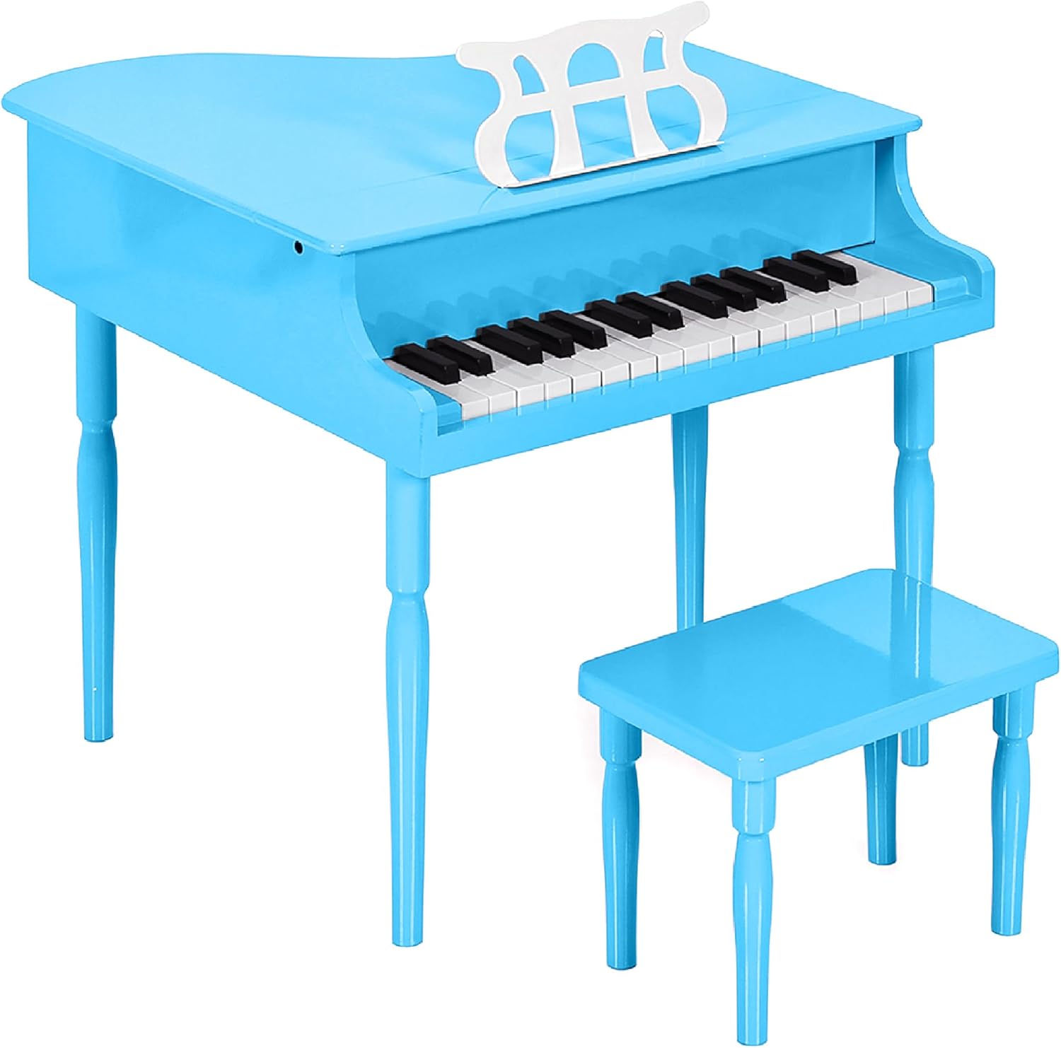 Best Choice Products Kids Classic Wooden 30-Key Mini Grand Piano