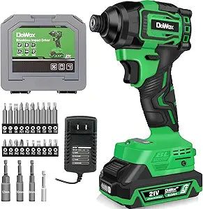 2035 In-lbs Powerful Impact Driver Kit, 21V MAX*Brushless Cordless Impact Driver, 1/4" Hex Chuck, 4-Speed, 24 PCS Screwdriver Bits & Sockets, for Repairs, Long Rusted Screws or Frozen Bolts