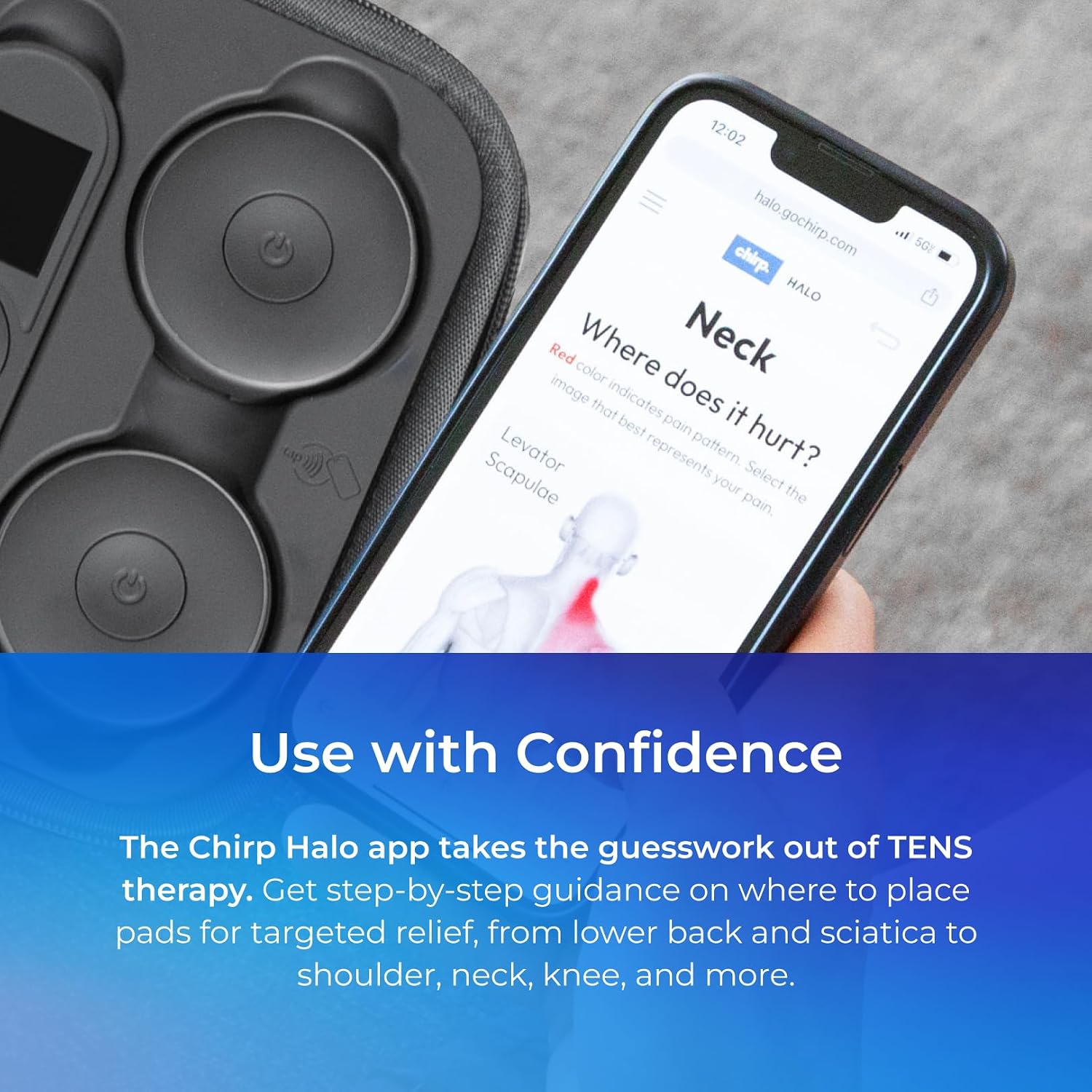 Chirp Halo Wireless Muscle Stimulator (Double - Slate)