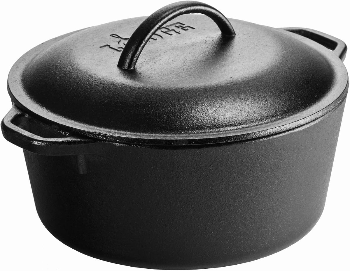 Lodge Cast Iron Dutch Oven with Loop Handle - 5 Quart