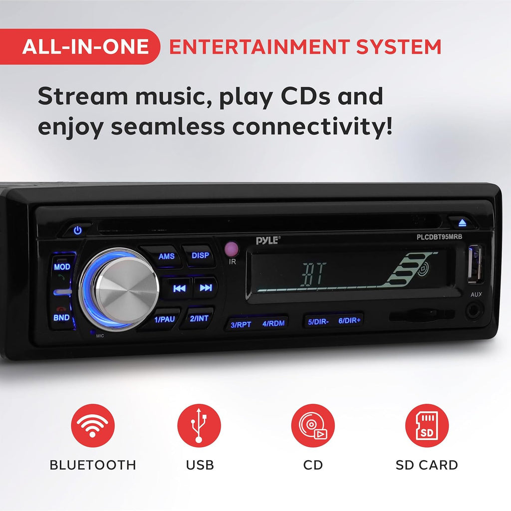 Pyle Wireless Bluetooth Marine Audio Stereo - Kit