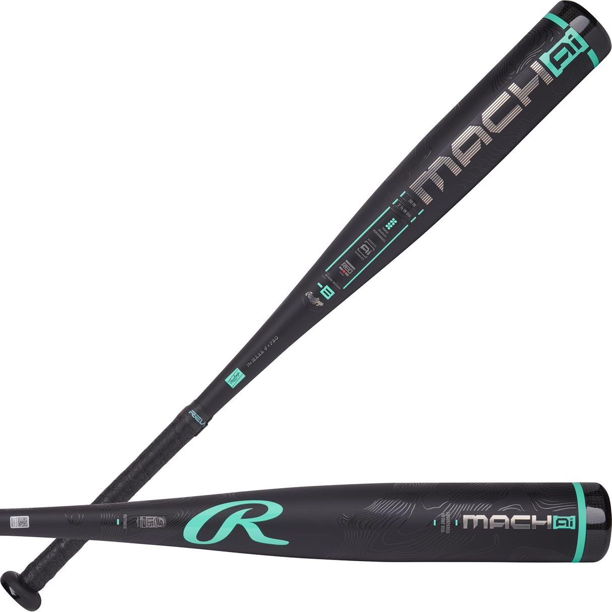 Rawlings | 2025 | MACH AI Baseball Bat | USSSA | -8 Drop | 2 3/4" Barrel | 1 Pc. Hybrid 30"