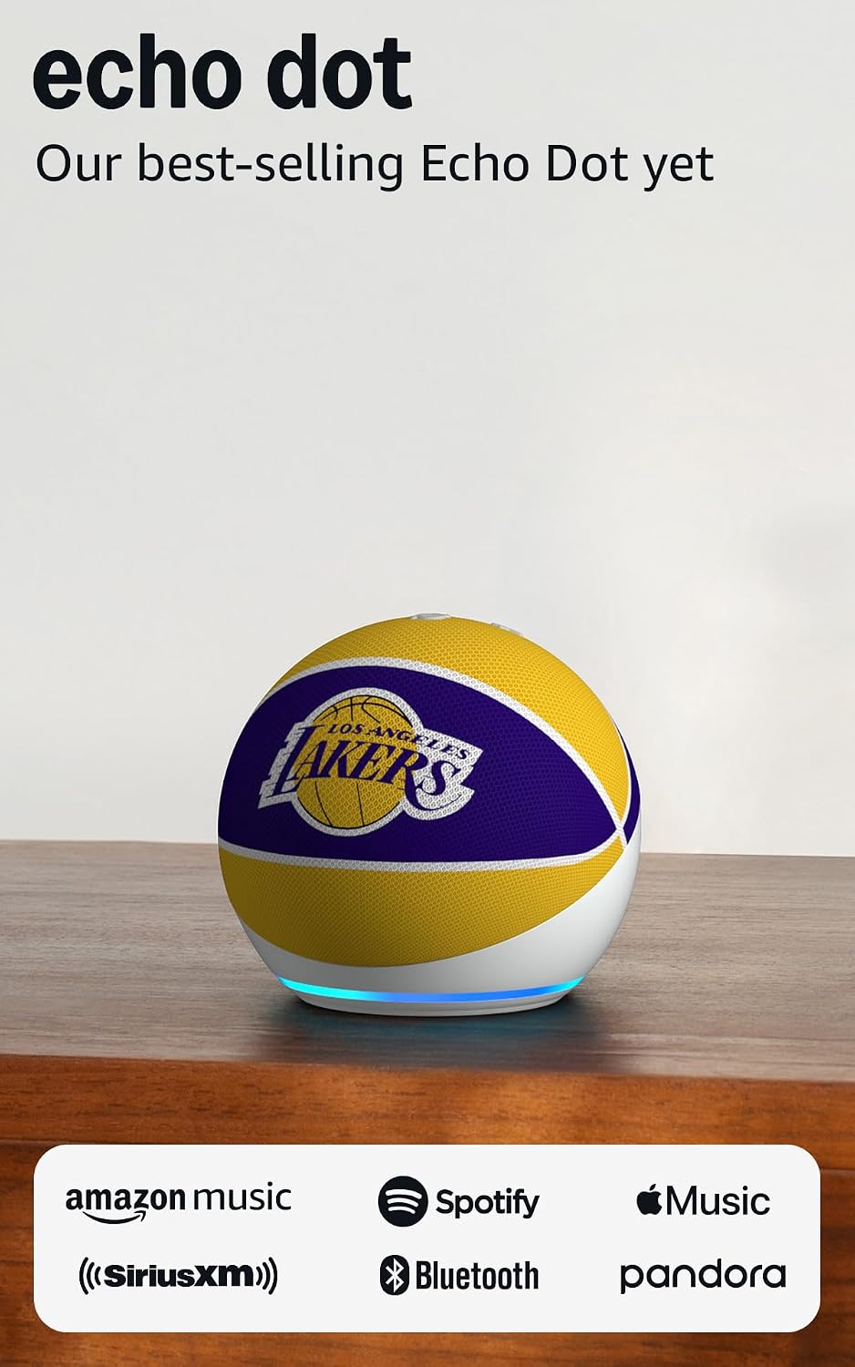 Los Angeles Lakers Echo Dot (newest model) | Officially Licensed NBA Limited-Edition Visit the Amazon Echo Store