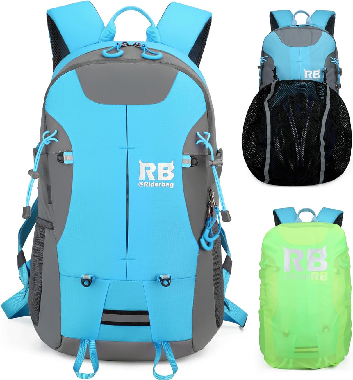 RiderBag Reflective Motorcycle Backpack Lightweight, Water Resistant-NEW