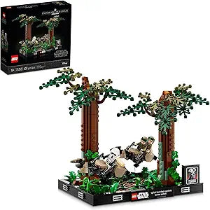 LEGO Star Wars Endor Speeder Chase Diorama 75353 Home Décor Building Set for Adults, Classic Collectible with Luke Skywalker and Princess Leia Minifigures, Fun Birthday Gift for Star Wars Fans(New Open Box)