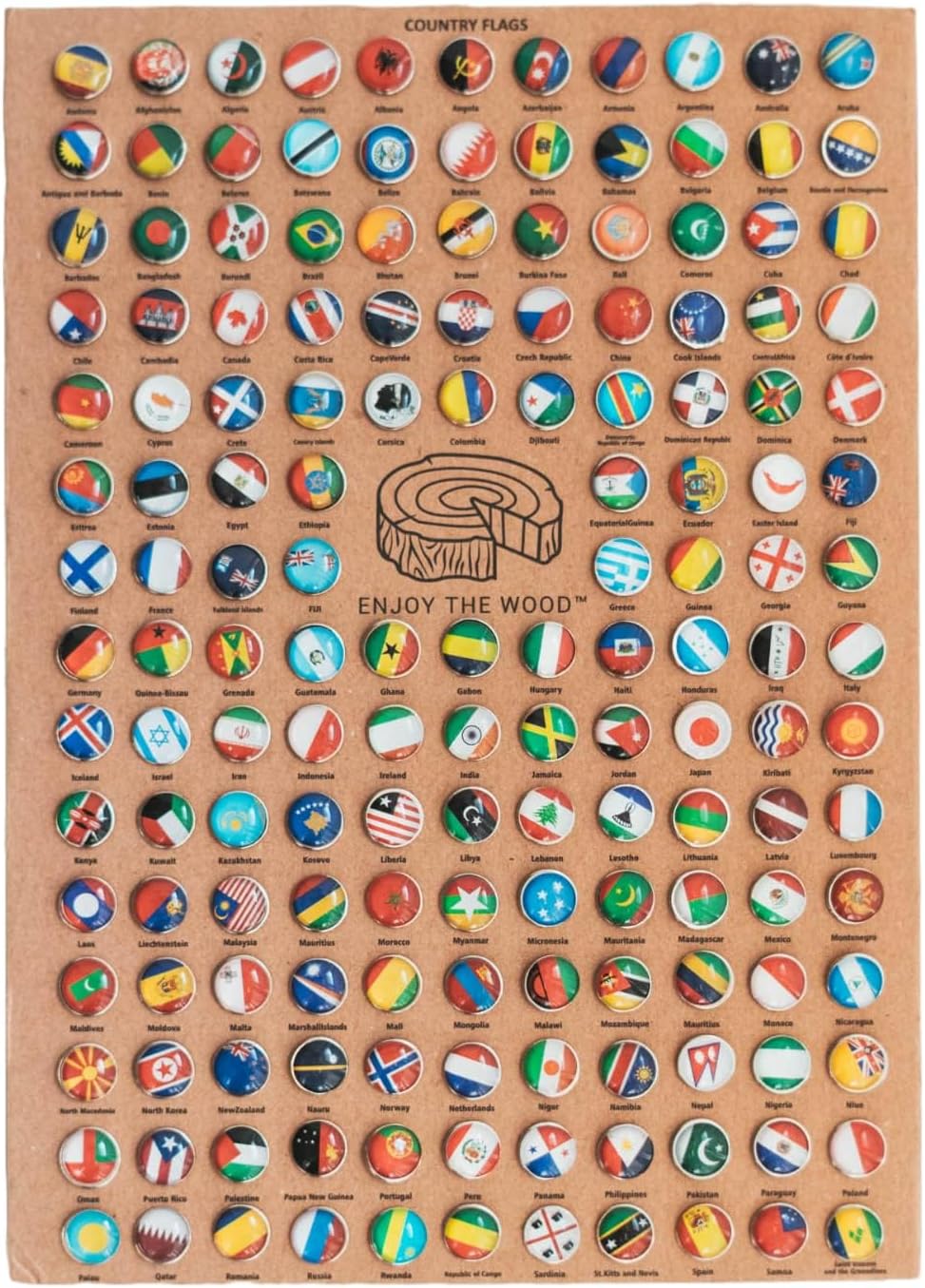 Enjoy The Wood Flags Push Pins