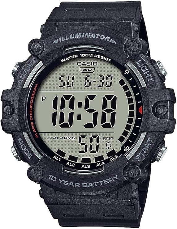 Casio AE-1500WH-1AV Standard Digital Men's Watch, Genuine Box, Overseas Model, Black