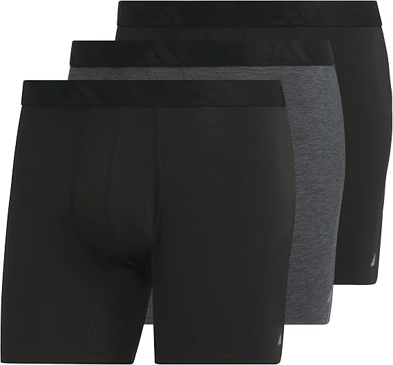 adidas Men's Luxe Comfort Boxer Brief Underwear 3-Pack Size XL