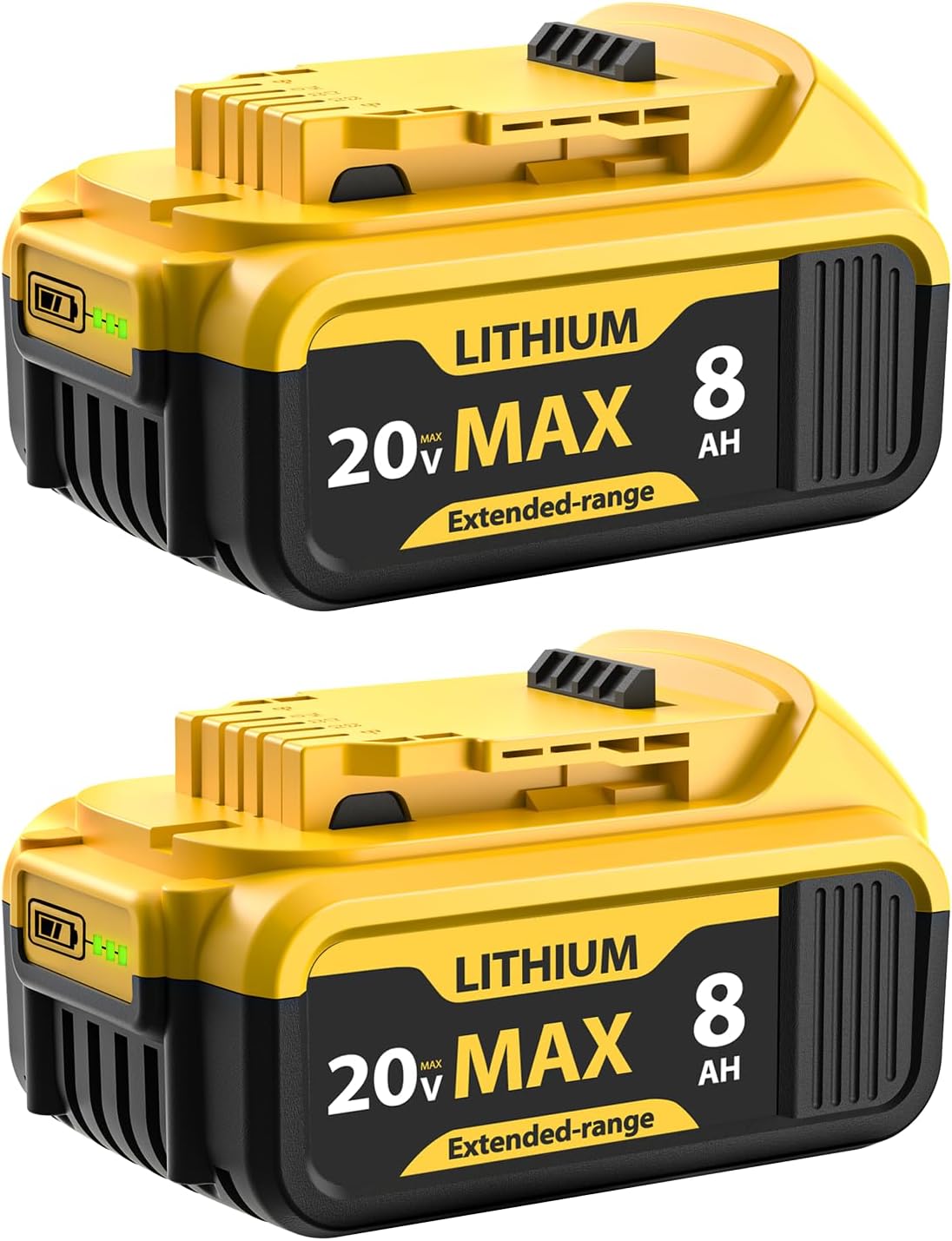 2-Packs 8000mAh Replace for Dewalt 20V Max Battery