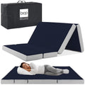 Best Choice Products - 4in Portable Mattress Topper, Tri-Fold Mattress Pad - Midnight Blue