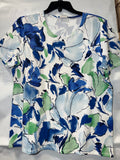 Chico's The Weekend Collection Floral Scoop Neck Tee