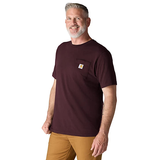 *Carhartt Mens' Iconic K87 Pocket T-Shirt, Port, 2XL