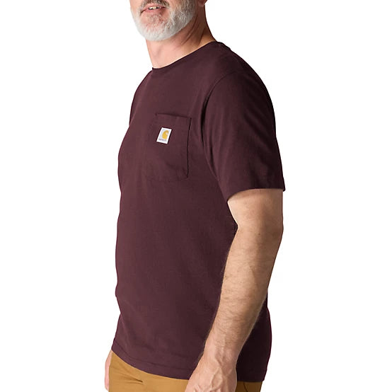 *Carhartt Mens' Iconic K87 Pocket T-Shirt, Port, 2XL