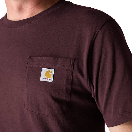 *Carhartt Mens' Iconic K87 Pocket T-Shirt, Port, 2XL