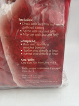 Fun World Womens Mrs. Claus Halloween Party Dress Costume Red O/S