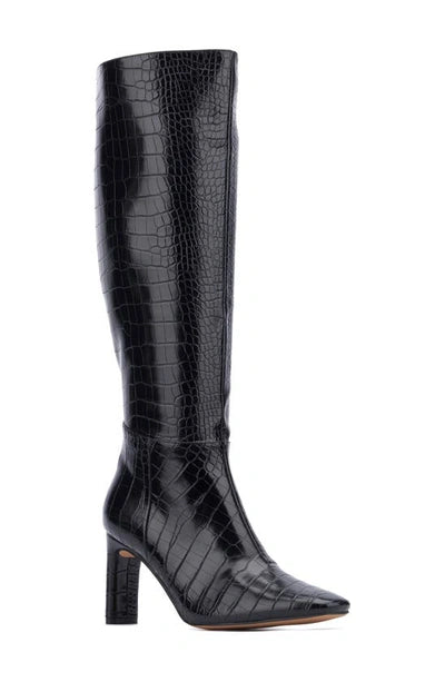 NY&C  womens Piper Knee High Boot Color:black Size:8 (NEW) DAMAGED BOX