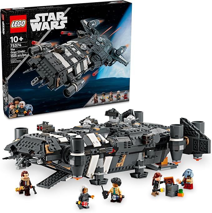 (75374) LEGO Star Wars Skeleton Crew The Onyx Cinder Spaceship Toy - Star Wars Building Toy Set for Kids, Boys & Girls, Ages 10+ - Birthday Gift for Fans
